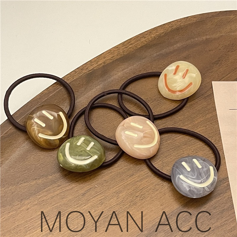 [Tím.Little] Dây thun cột tóc mặt cười smile  phụ kiện chun buộc tóc dễ thương