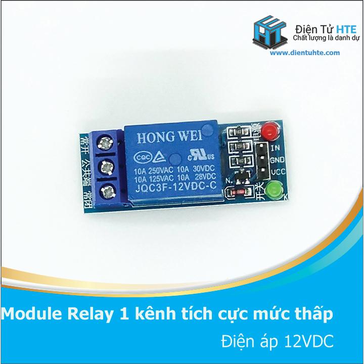 Module Relay 1 kênh kích mức thấp áp 12VDC