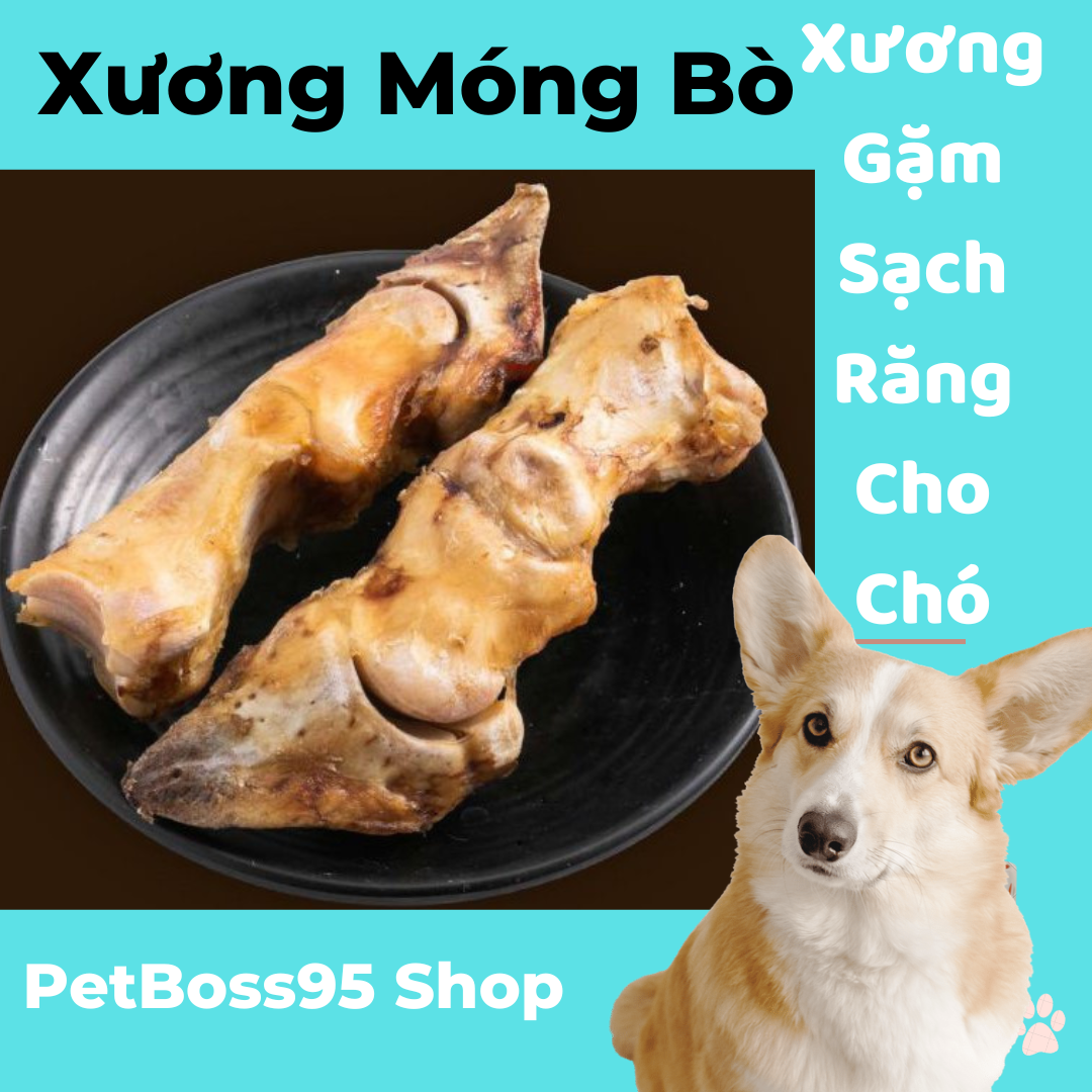 Móng bò sấy khô xương gặm sạch răng cho chó