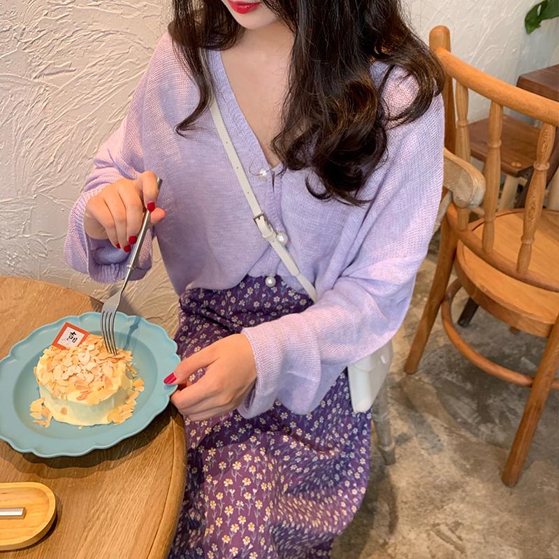 Chân váy voan dáng dài hoa lá ulzzang 01