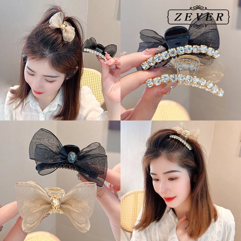 Kẹp Tóc Nơ Đính Đá Thời Trang Cho Nữ