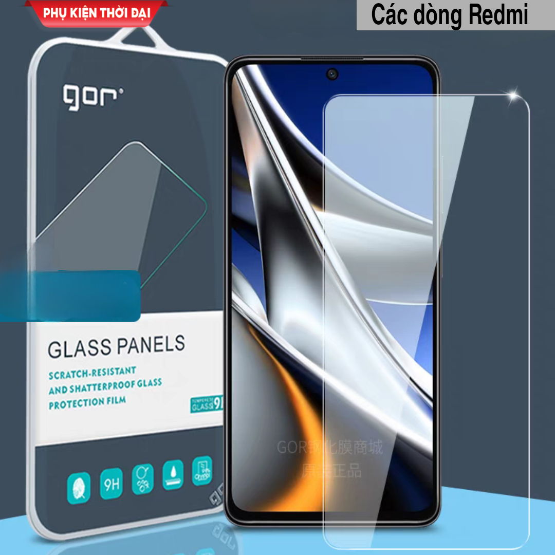 Cường lực gor redmi note 10 pro / note 11 pro / note 12 pro 4g / note 12 pro 5g / note 13 pro 5g trong suốt chơi game mượt