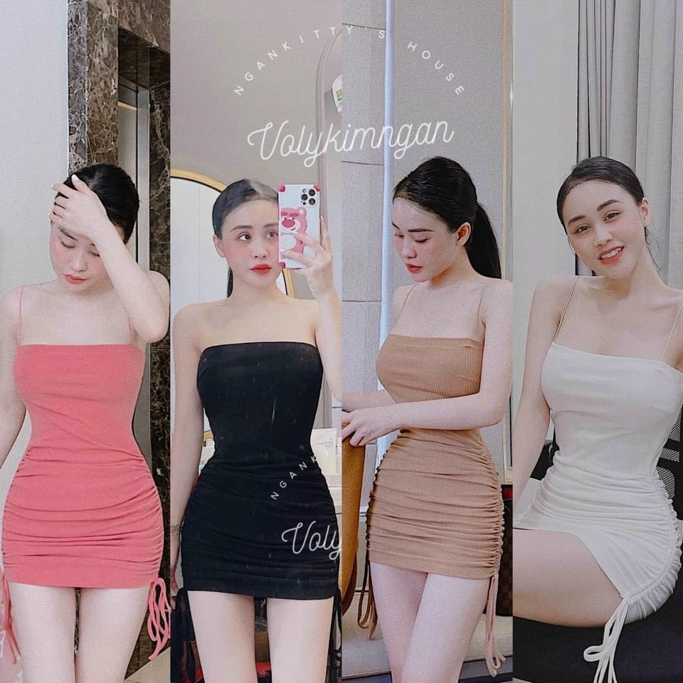 [ Voucher 50k Freeship Max 0 đồng toàn quốc ]ĐẦM ÔM BODY 2 DÂY RIP XỊN XÒ GIÁ SỈ