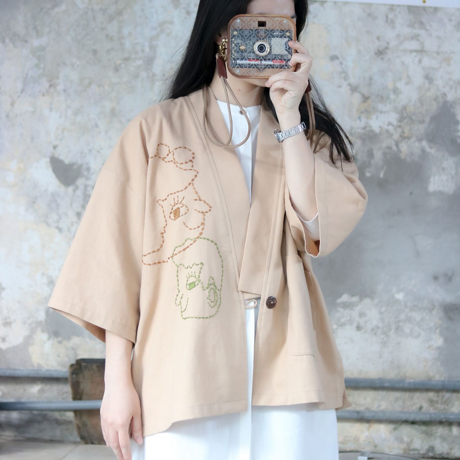Kimono Thêu Tay "Tủm tỉm" [Made by Tòhe] [Fsale]