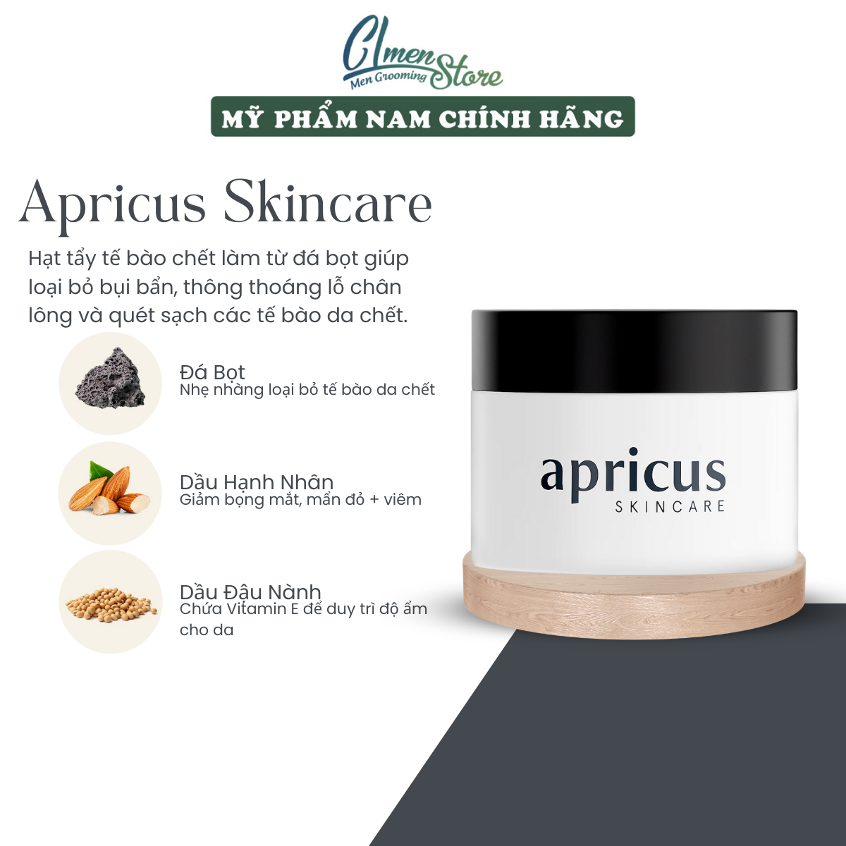 Kem tẩy tế bào chết Apricus Exfoliating Scrub – 26ml