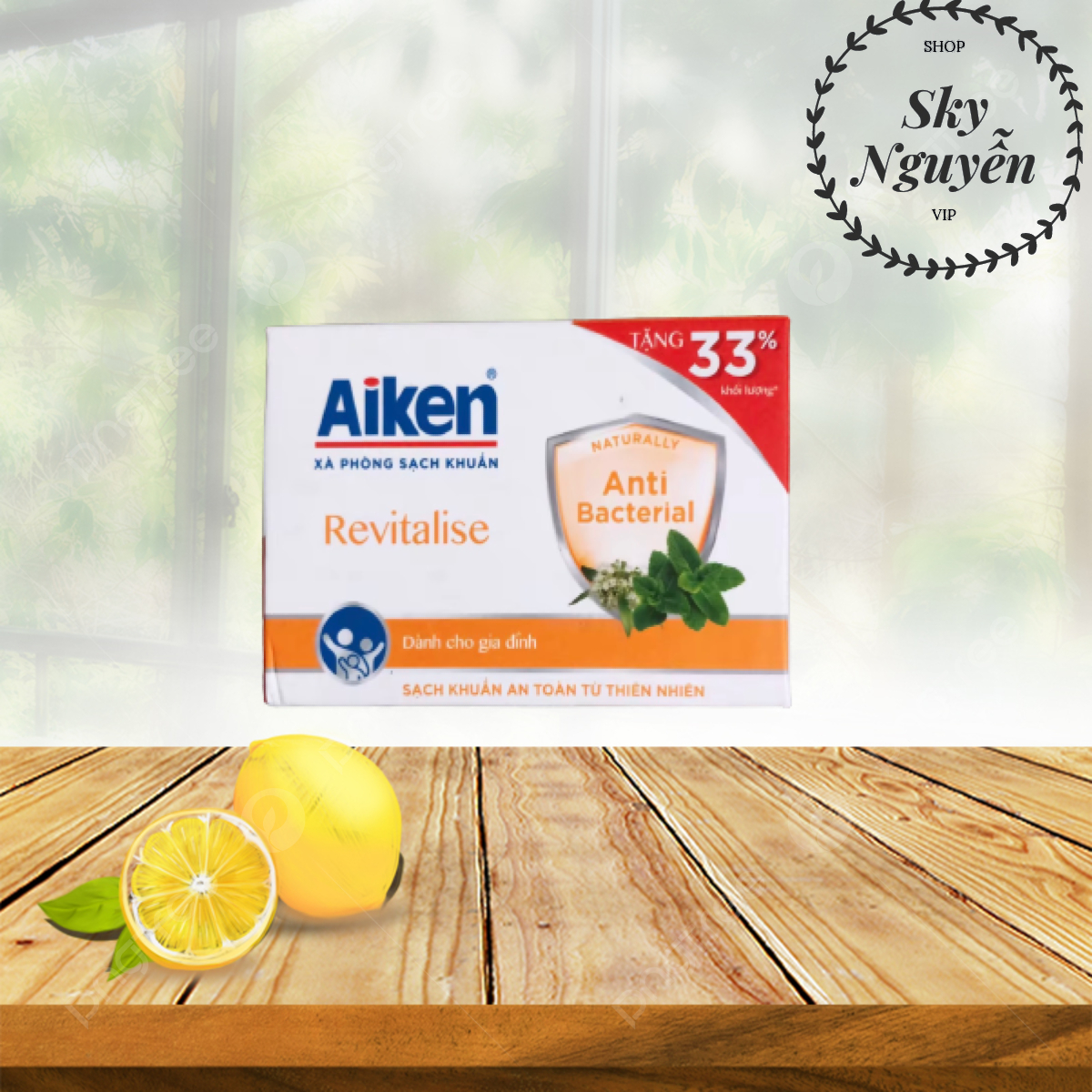 Xà bông cục kháng khuẩn aiken 120g