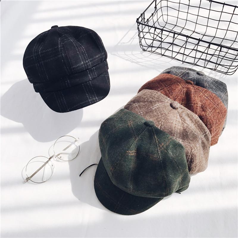 Mũ Nồi Dạ Beret Kẻ Caro SSV2077-MTT2