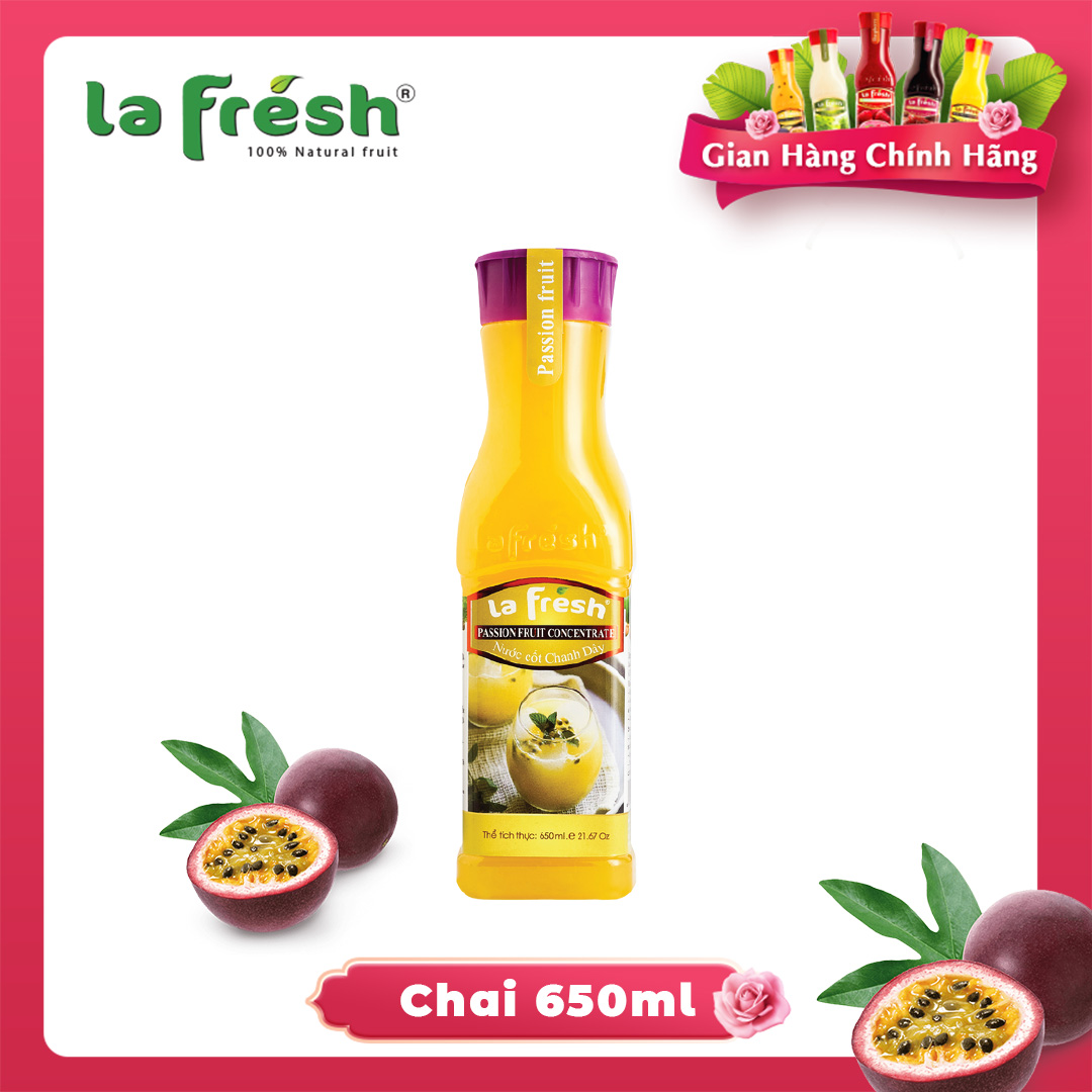 Nước Cốt Chanh Dây Lafresh Đà Lạt Chai 650ml