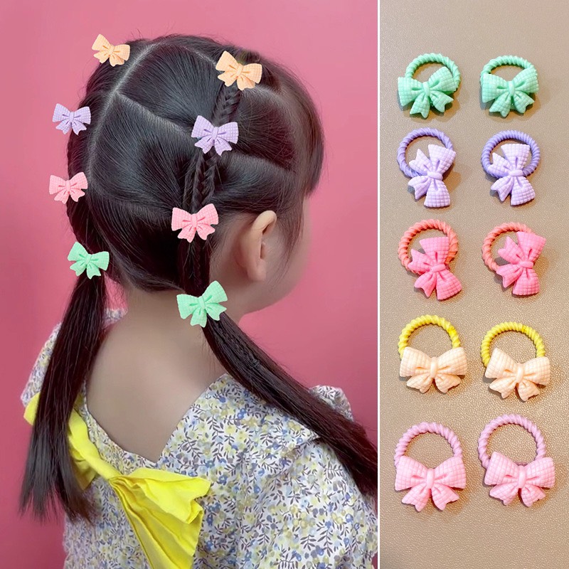 Set 10 cột tóc mẫu mới siêu yêu cho bé