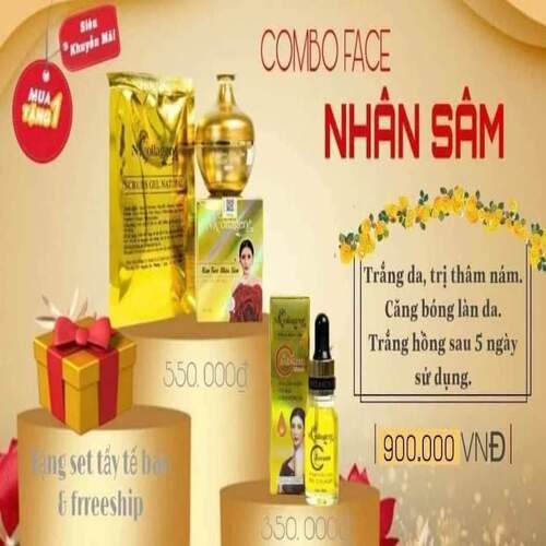 [HCM]KEM FACE NHÂN SÂM N-COLLAGEN 25gr+ SERUM COMBO