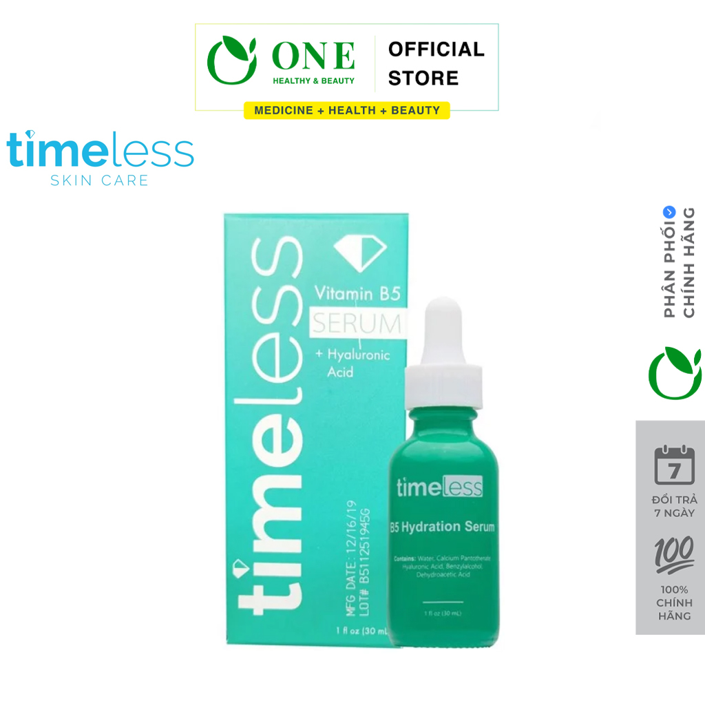 Tinh Chất Làm Dịu & Phục Hồi Da Timeless Vitamin B5 30ml