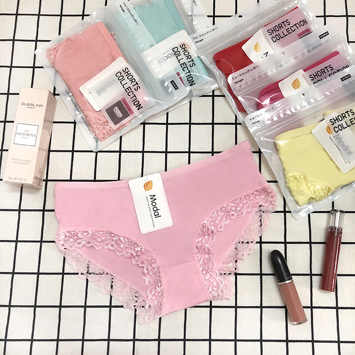 [Combo 10 + FREESHIP] Quần lót nữ cotton viền ren cao cấp