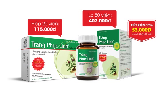 TRÀNG PHỤC LINH [HỘP 20 - 80 VIÊN] - GIẢI PHÁP CHO BỆNH ĐẠI TRÀNG