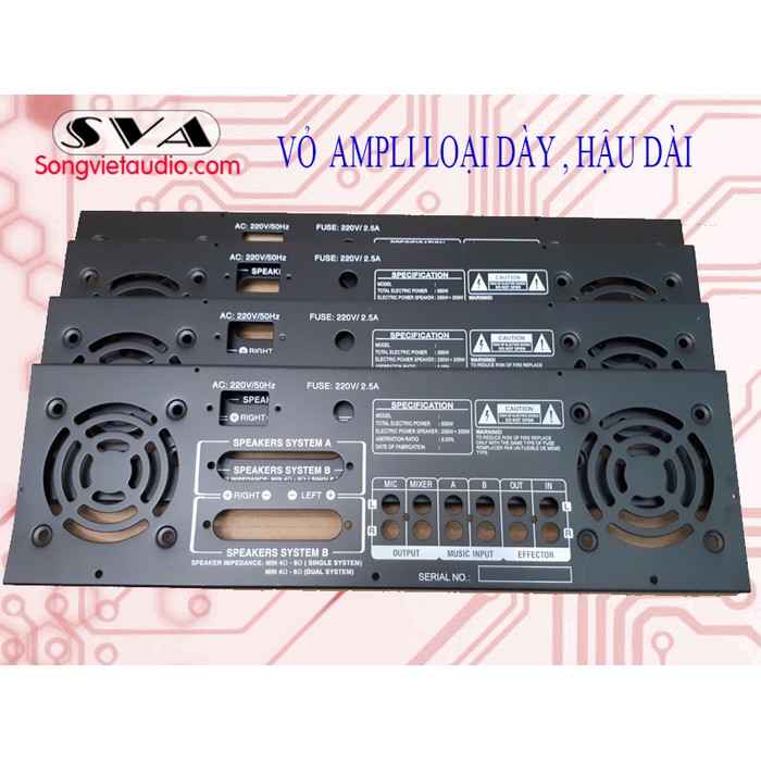 VỎ AMPLI DÀY HẬU 33 cm PA1000X