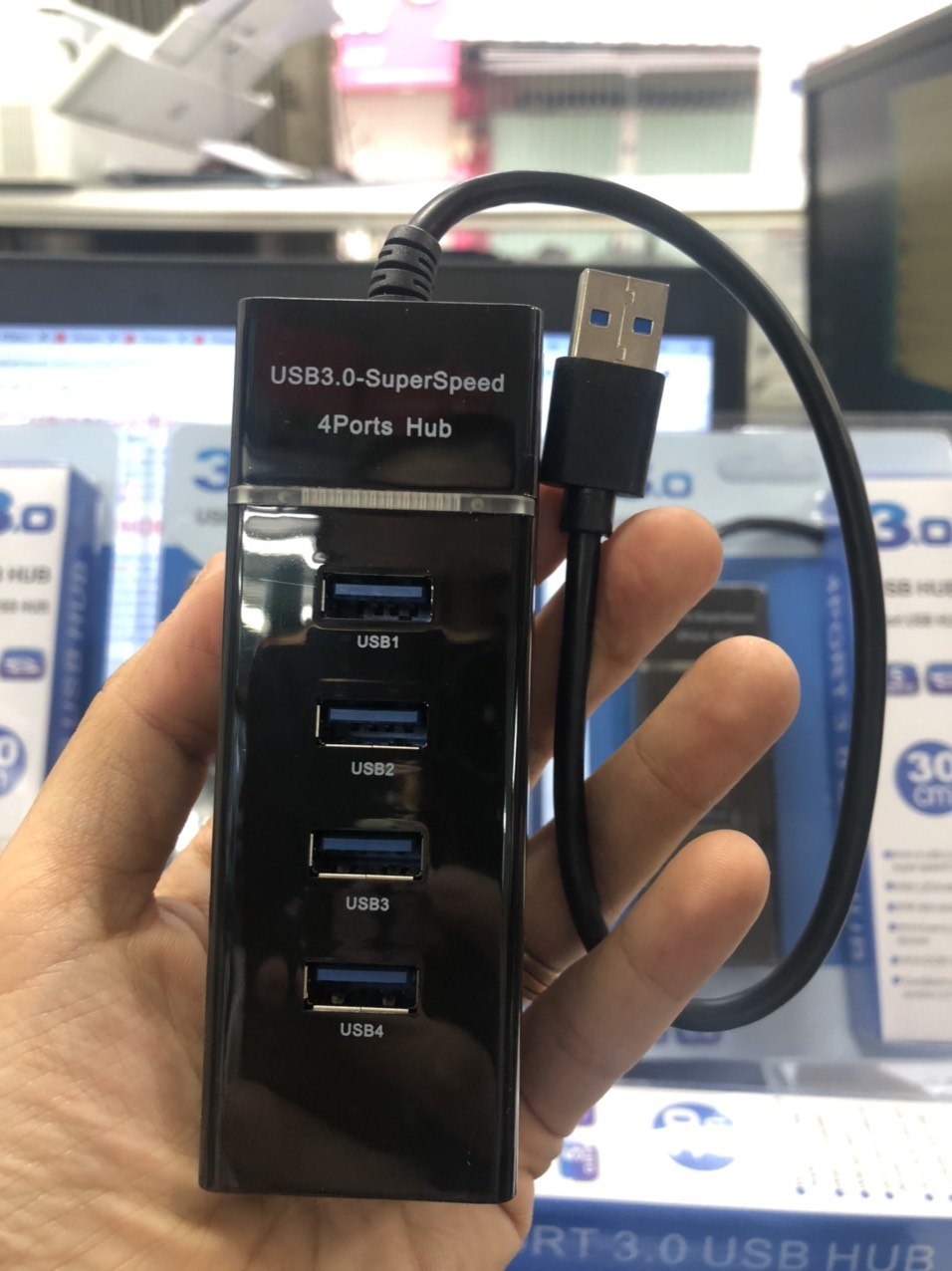 Hub Usb 4 Cổng Usb 3.0 Tốc Độ Cao- Loại Tốt