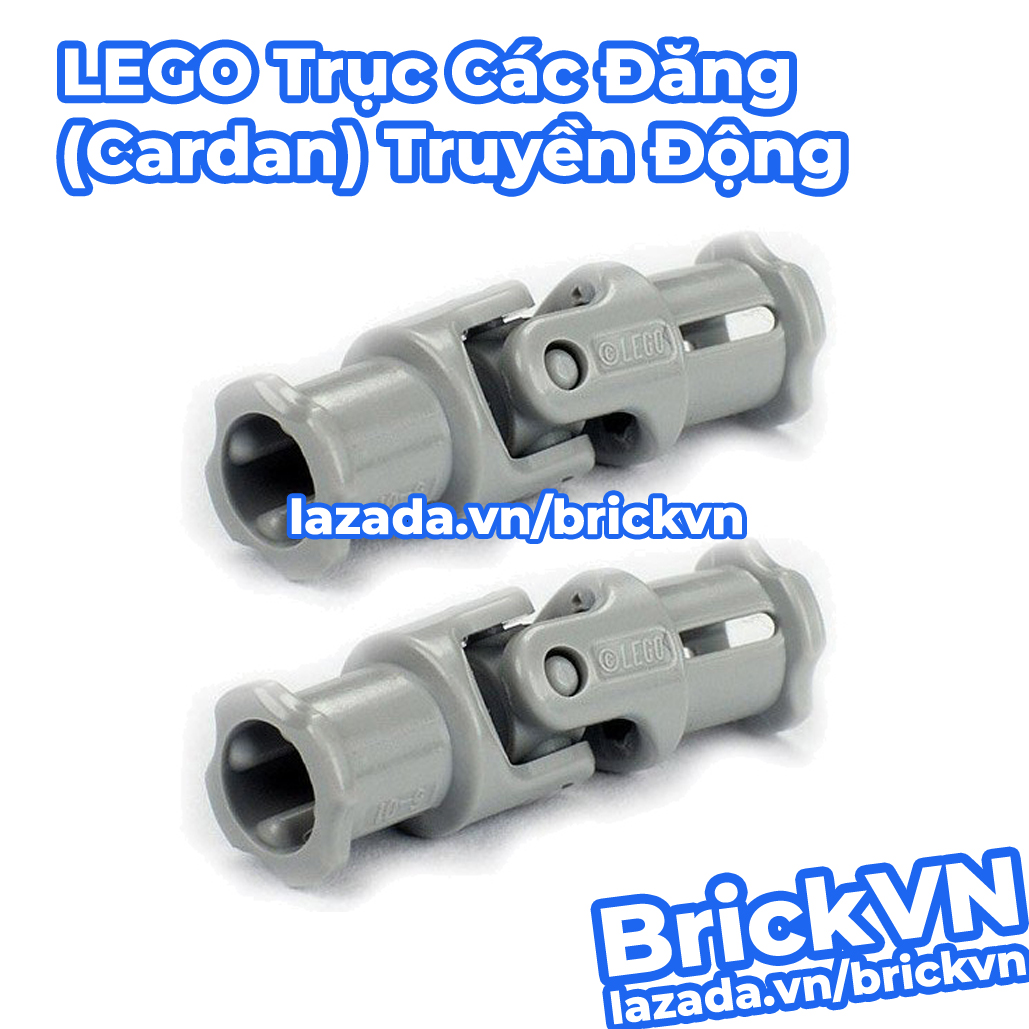 2x New Genuine LEGO Technic Propeller Shaft - LEGO Light Bluish Gray Technic, Universal Joint 3L ID 4525904 61903