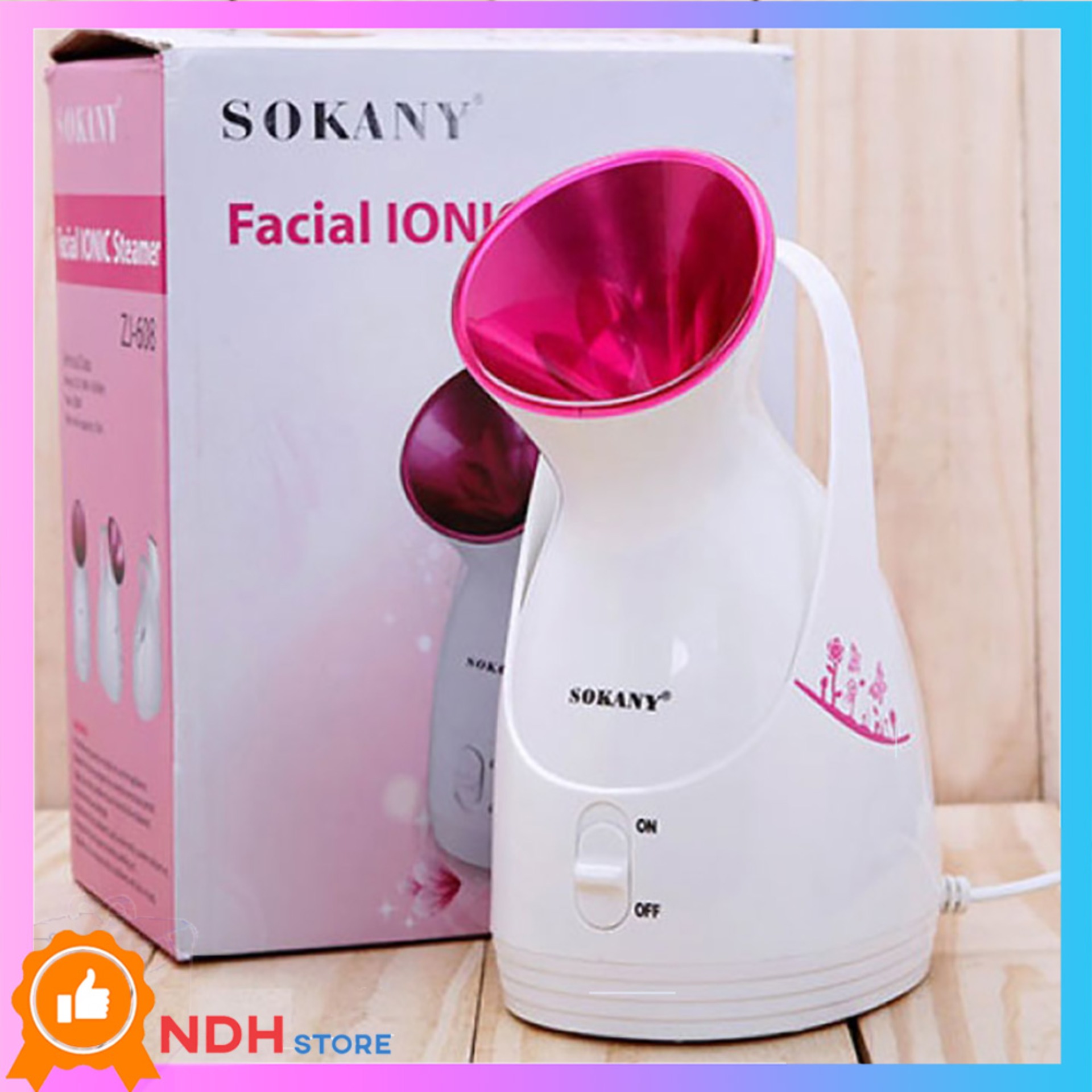 MÁY XÔNG HƠI MẶT PHUN SƯƠNG CAO CẤP ZJ_608 trị thâm giảm mụn Dụng cụ làm đẹp chăm sóc da mặt: Máy xông hơi Máy xông hơi mặt Máy phun sương dưỡng ẩm Máy xông hơi da mặt Máy xịt khoáng Máy tạo ẩm