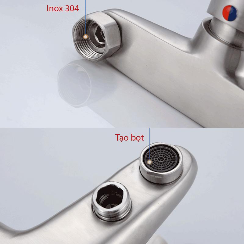 Bộ sen tắm nóng lạnh inox 304 SUS6832