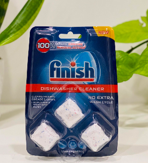 Viên vệ sinh máy rửa bát Finish vỉ 3 Viên