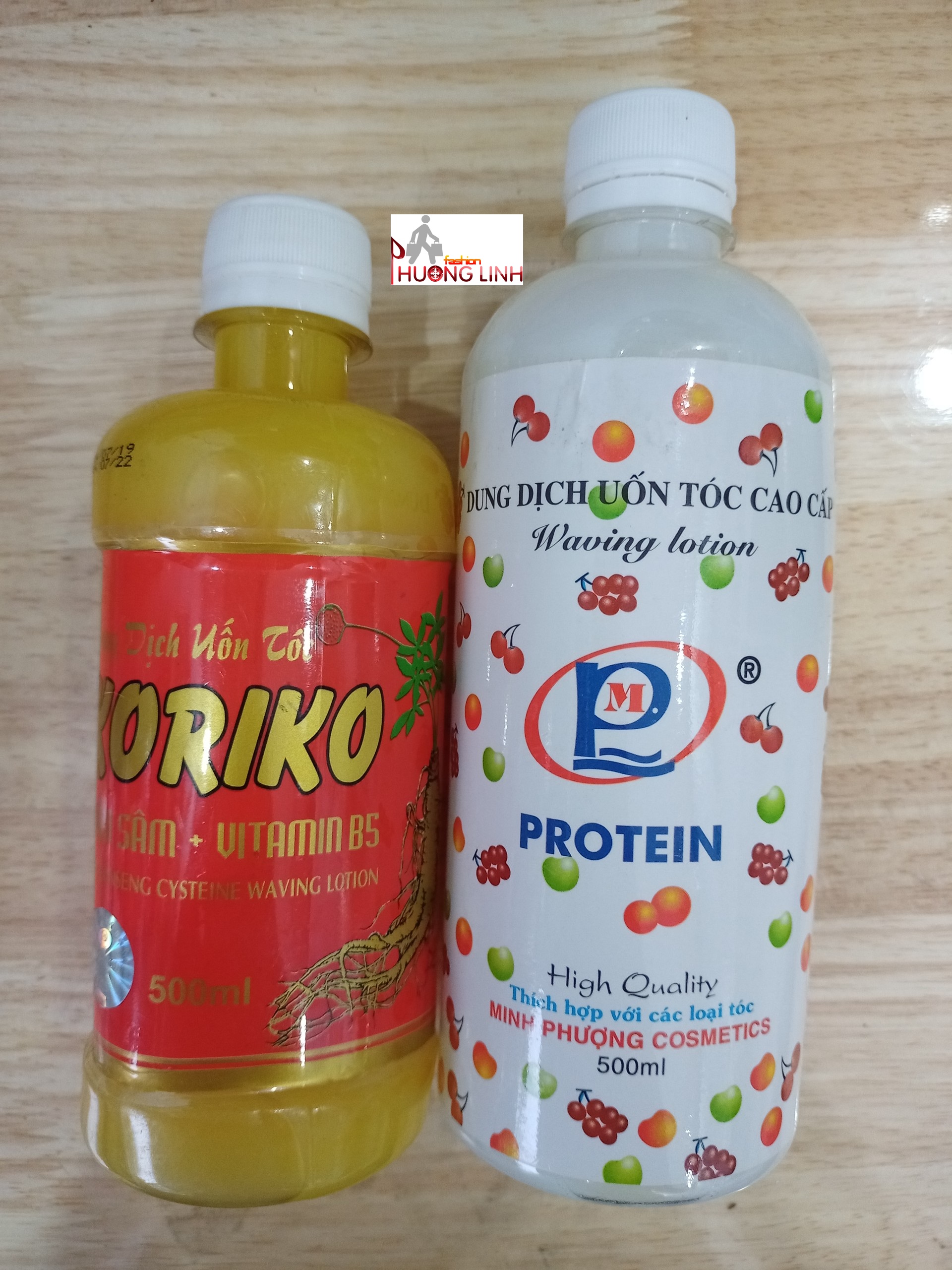 Dung dịch uốn tóc lạnh 500ml trái cây và uốn lạnh nhân sâm - khách hàng nên mua thêm viên dưỡng để tóc mềm hơn sau uốn