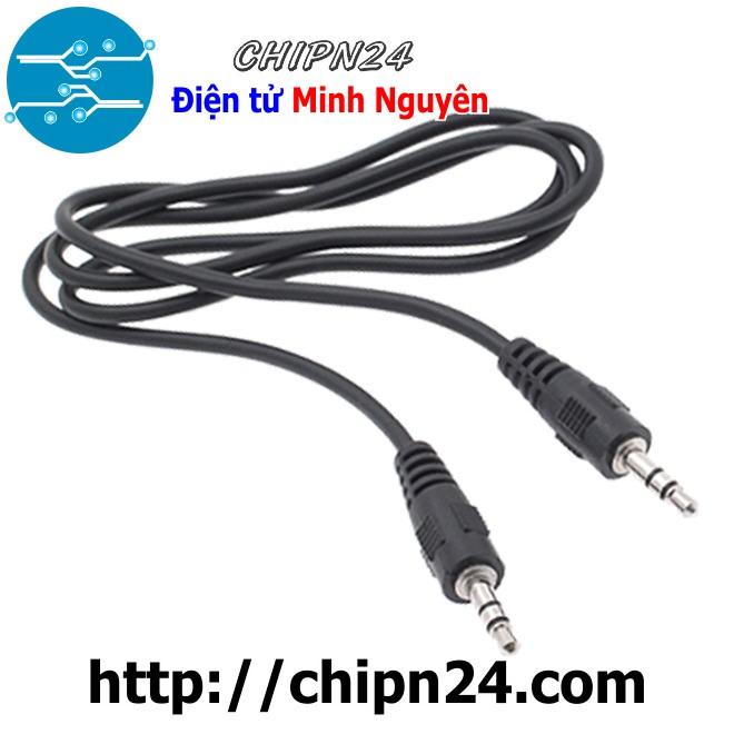 [1 sợi] (D69) Dây tín hiệu âm thanh 3.5mm 2 đầu Đực 0.5m