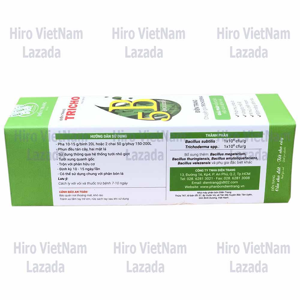 Combo 3 Hộp Nấm Trichoderma Phòng Ngừa Nấm Bệnh TRICHO 5B (Chai 50g)