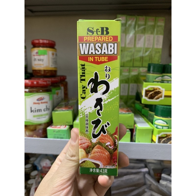 Mù tạt xanh Wasabi S&B cay ngon hộp 43g