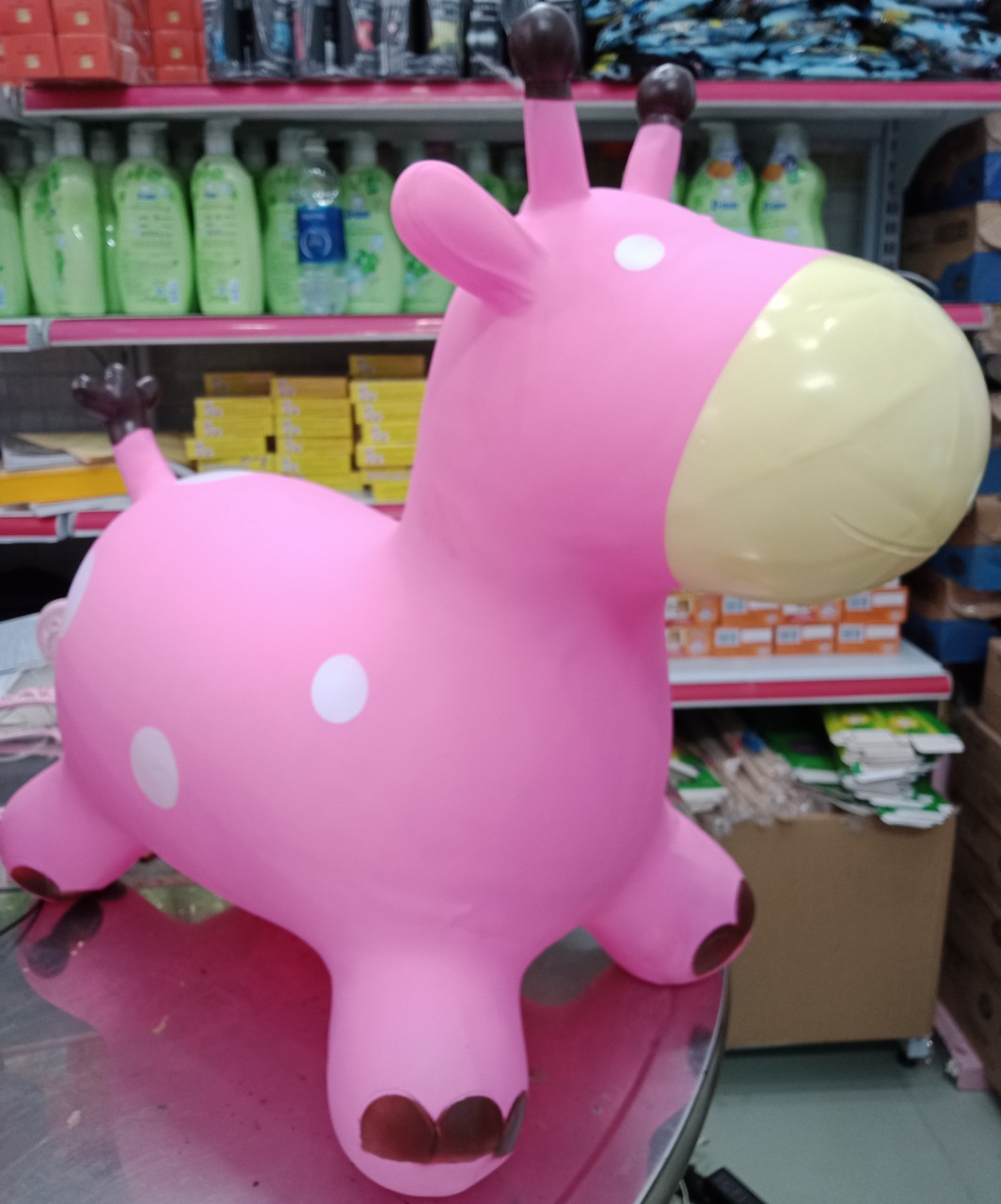 Thú Nhún Bơm Hơi Hình HÀ MÃ Cho Bé