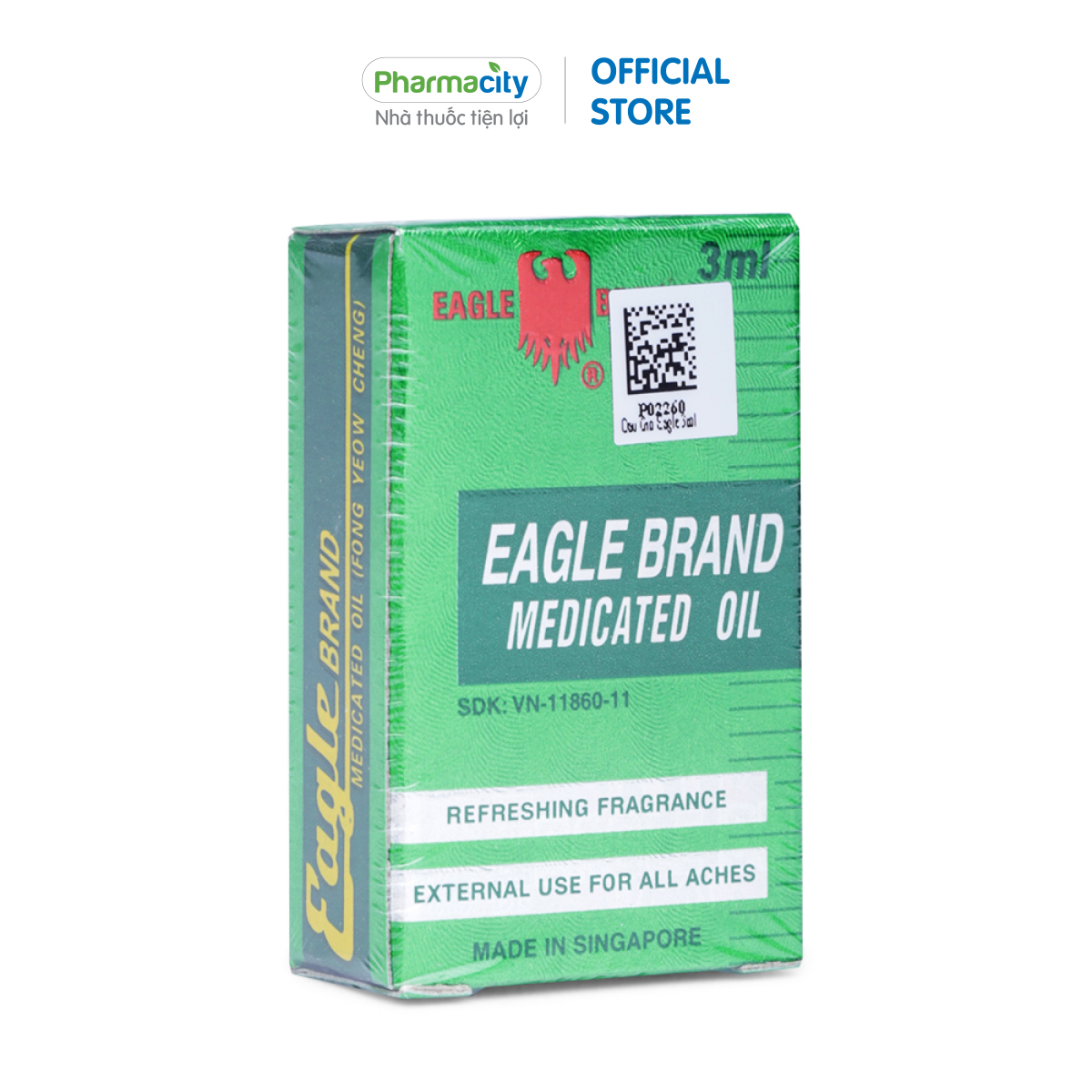 Dầu gió xanh Con Ó Eagle Brand Medicated Oil (3ml)