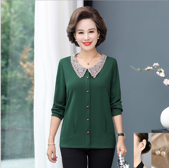 ÁO TRUNG NIÊN NỮ CỔ REN CAO CẤP