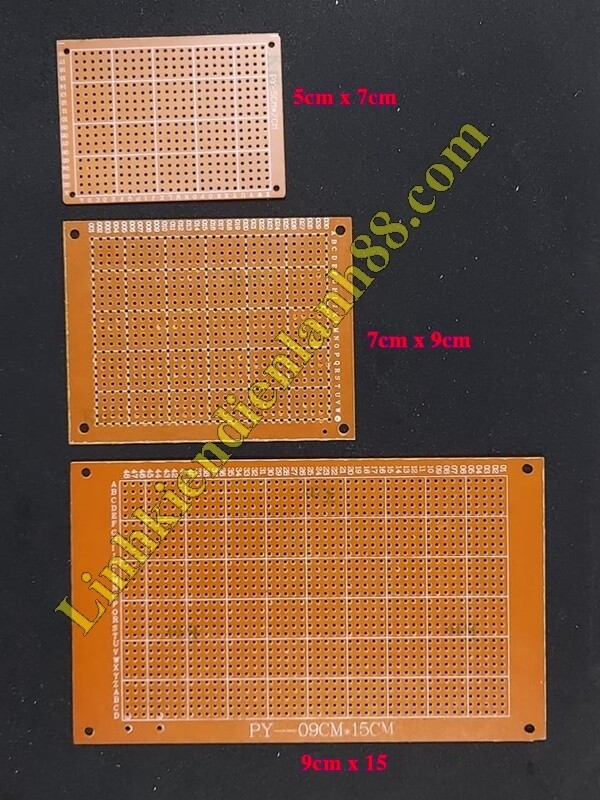10 cái PCB lỗ 5x7cm phíp đồng 1 mặt.