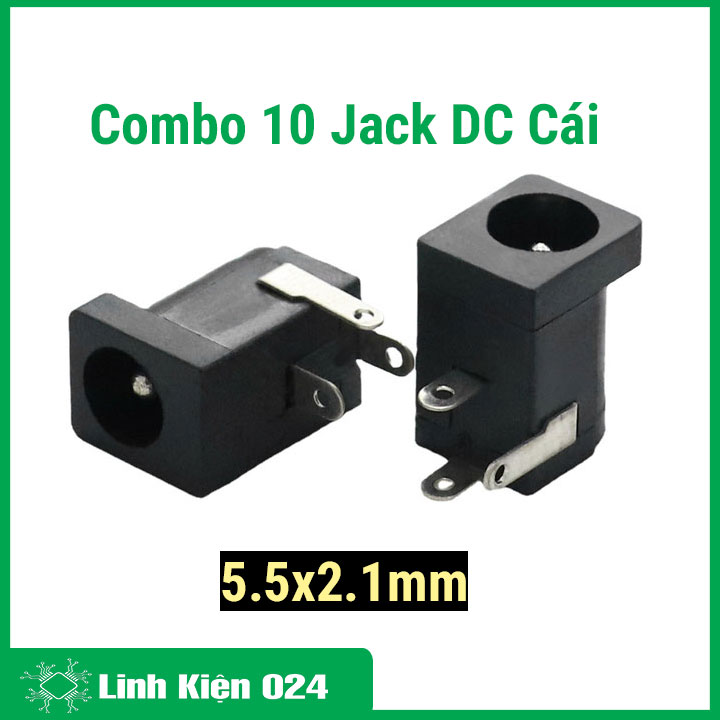 Combo 10 đầu jack dc cái 5.5x2.1mm