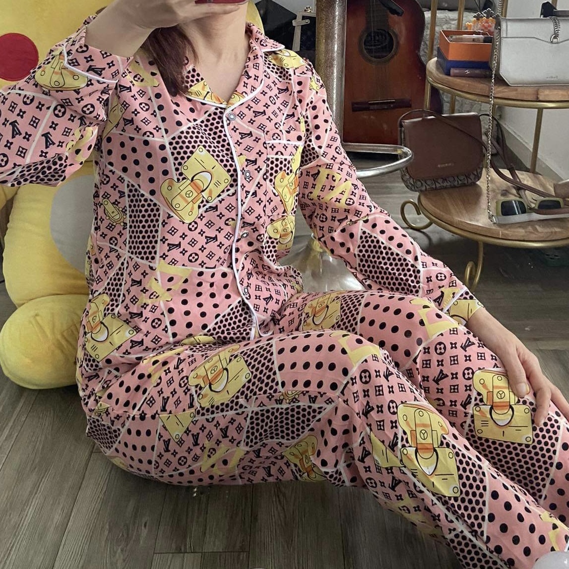 [TDQD có túi quần]Đồ Bộ Pijama Lụa Hàn HOT Siêu Đẹp Dưới 58kg