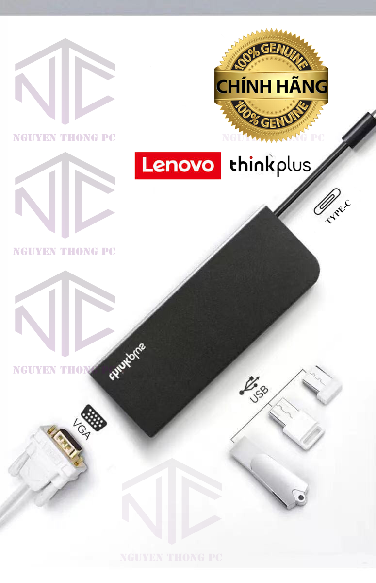 Cáp chuyển đổi Type - C sang HDMI/VGA/USB 3.0 LENOVO Thinkplus ntc137191