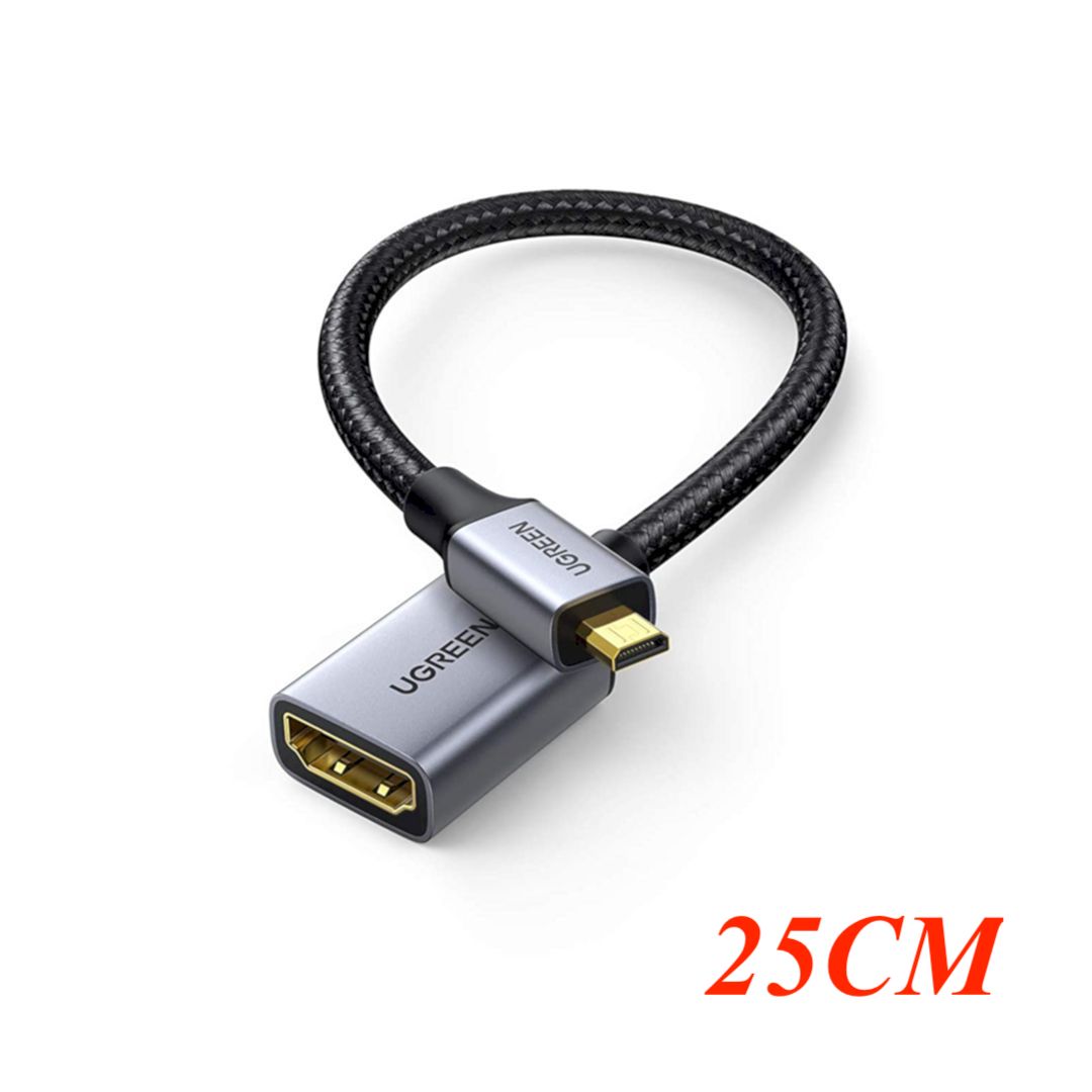 Ugreen 10553 25cm micro hdmi male to hdmi female adapter cable 0.25m hd149