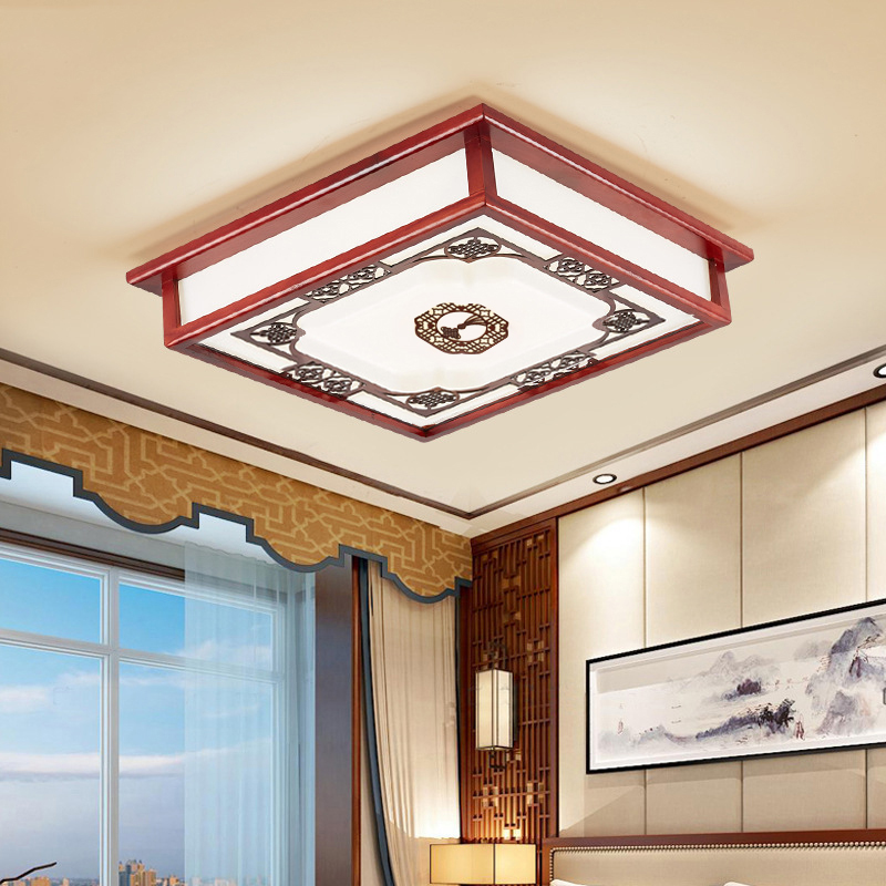 Đèn ốp trần gỗ phòng thờ N178