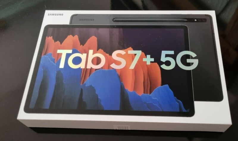 SAMSUNG GALAXY TAB S7+ PLUS 12.4, Wi-Fi+5G 128GB SM-T976B MYSTIC BLACK chính hãng