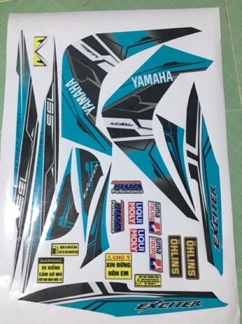 Tem exciter 2010 xanh ngọc đen