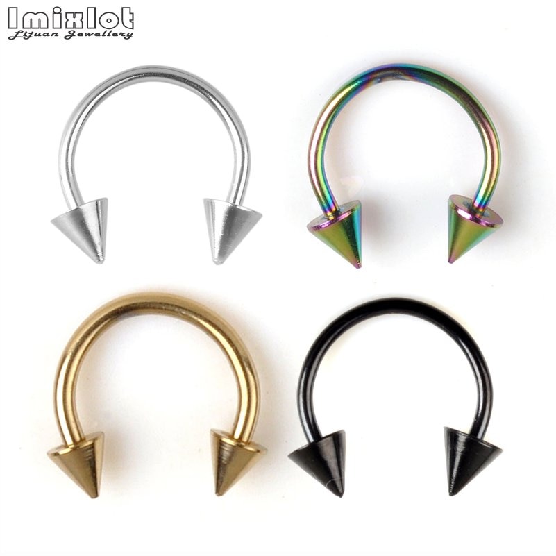 Khuyên tai nam xỏ lỗ chữ U mũi đinh