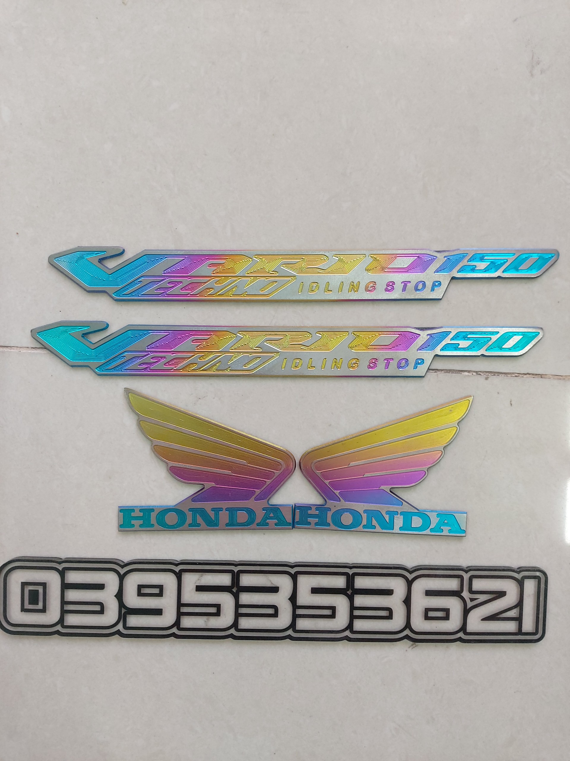 Tem chữ vario 150 và cánh chim honda titan 7 màu