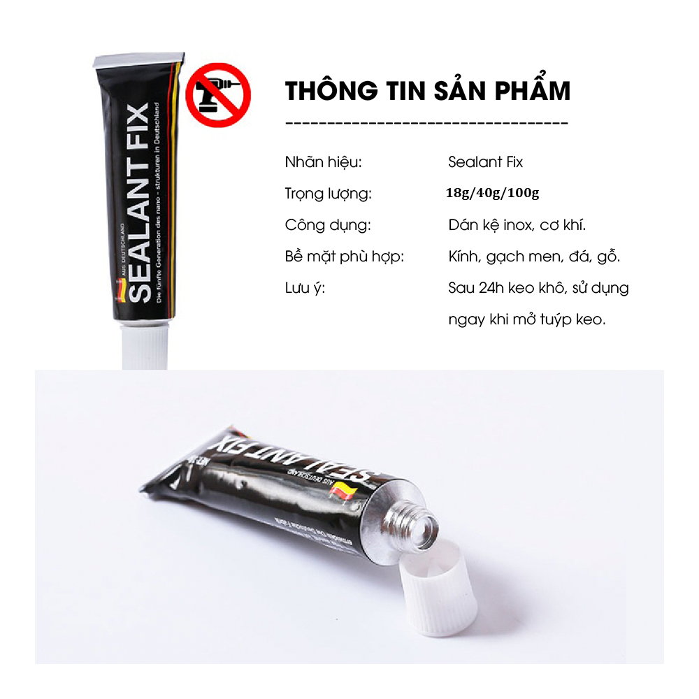 [HCM]100g Keo Dán Sealant Fix Siêu Dính Chắc Chắn (Dạng Tuýp)