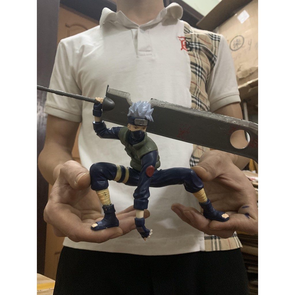 (Có sẵn - 15cm) Mô hình Kakashi cầm đ.ao siêu bự - Mô hình Naruto