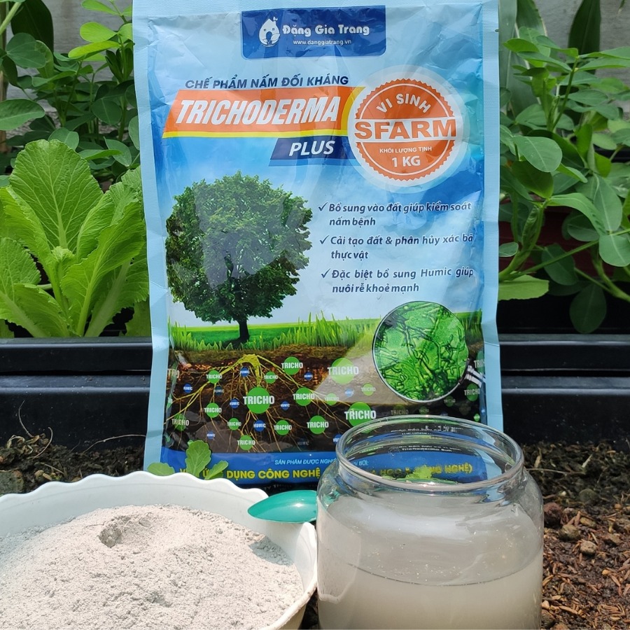 chế phẩm sinh học trichoderma Sfarm gói 1kg