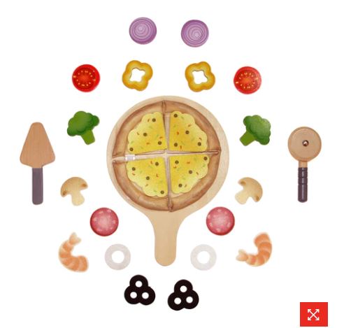Bộ đồ chơi làm bánh Pizza Hape