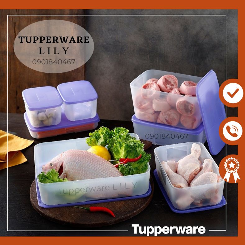 Bộ hộp trữ đông Freezermate Essential tím (Set 7) - Tupperware
