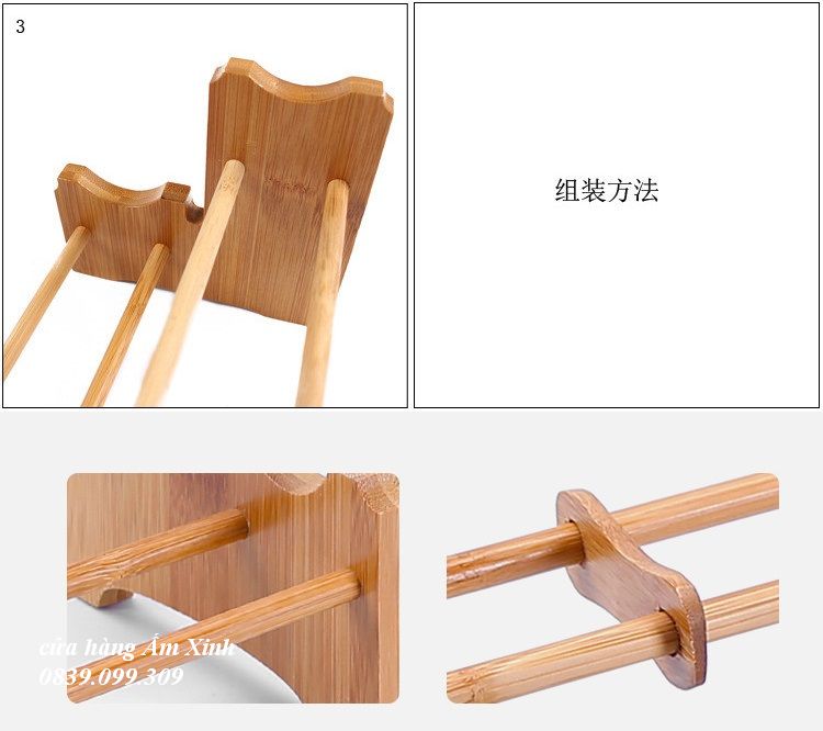 Gác chén bằng tre tự nhiên