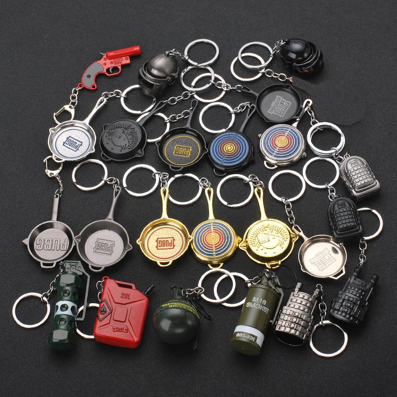 MÓC KHÓA CHẢO CHIÊN PUBG - Chảo đen hồng tâm