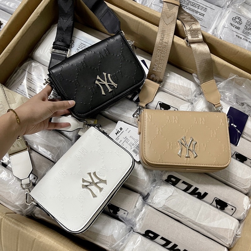 Túi Đeo Chéo MLB Dập Vân Nổi New