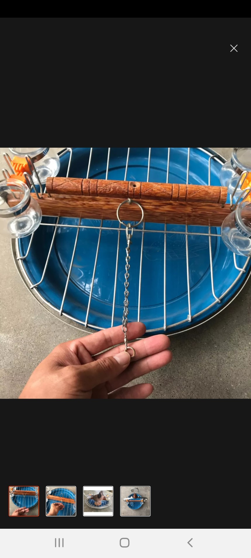 Cầu đứng cho vẹt khung inox