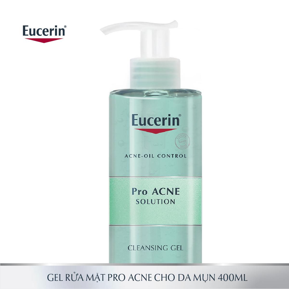 [HCM]EUCERIN- GEL RỬA MẶT CHO DA DẦU MỤN EUCERIN PROACNE CLEASING 400ML